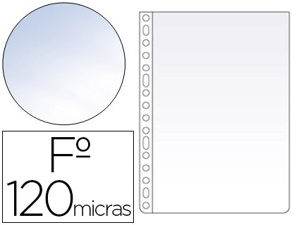 100 fundas multitaladro Esselte Folio polipropileno cristal 120µ